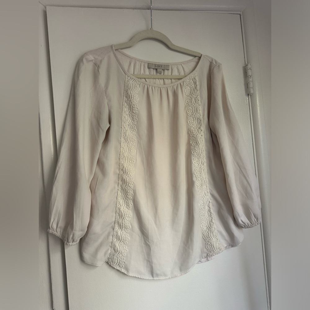 LOFT Ivory Lace Top